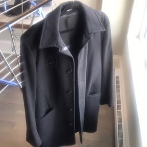Men’s Black Premium Wool Winter Coat - Mexx Size Medium